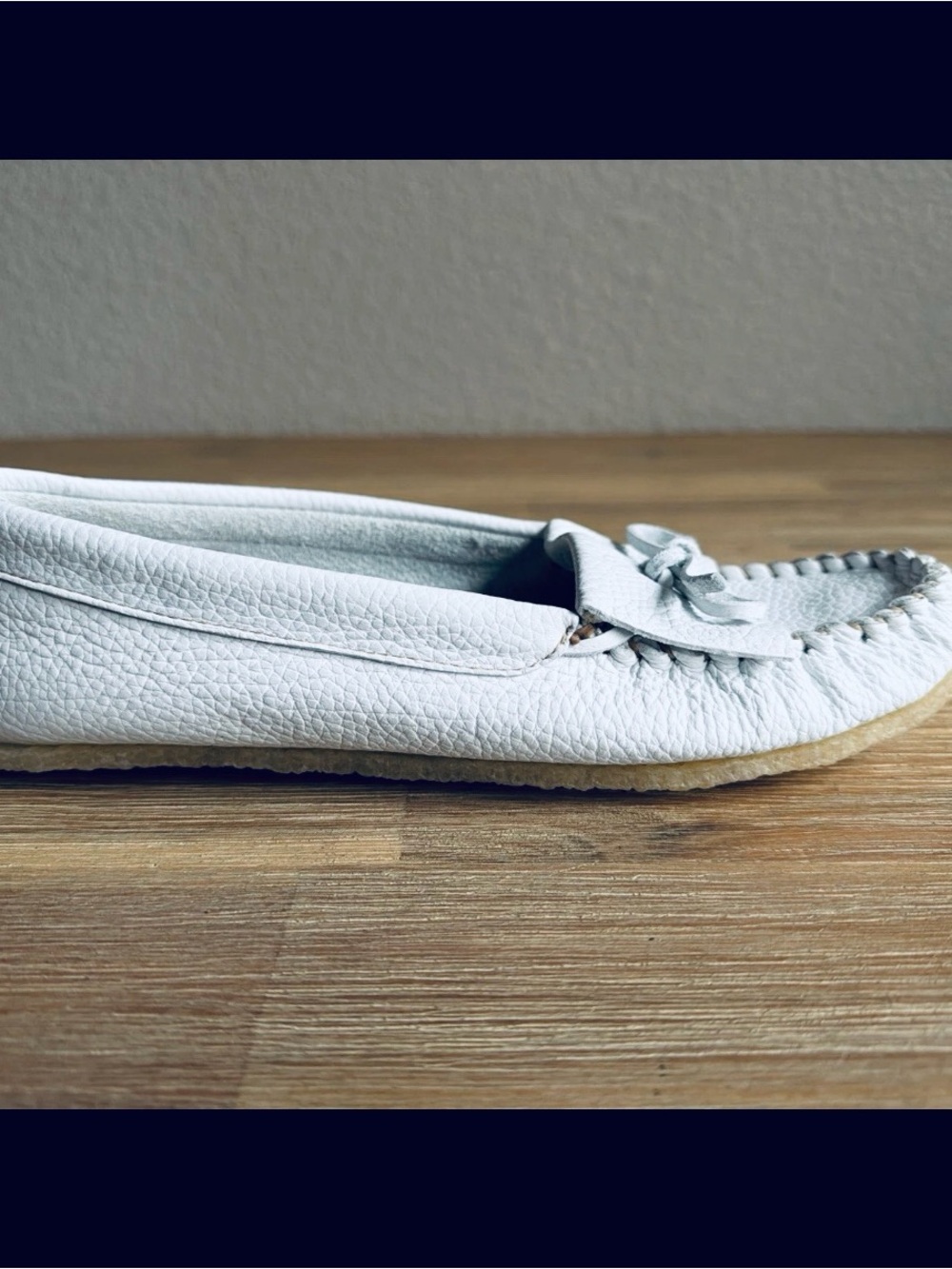 J Crew Soft Unlined Leather Loafer Moccasins Loafers Ivory White Women’s Size 9 - Picture 4 of 11